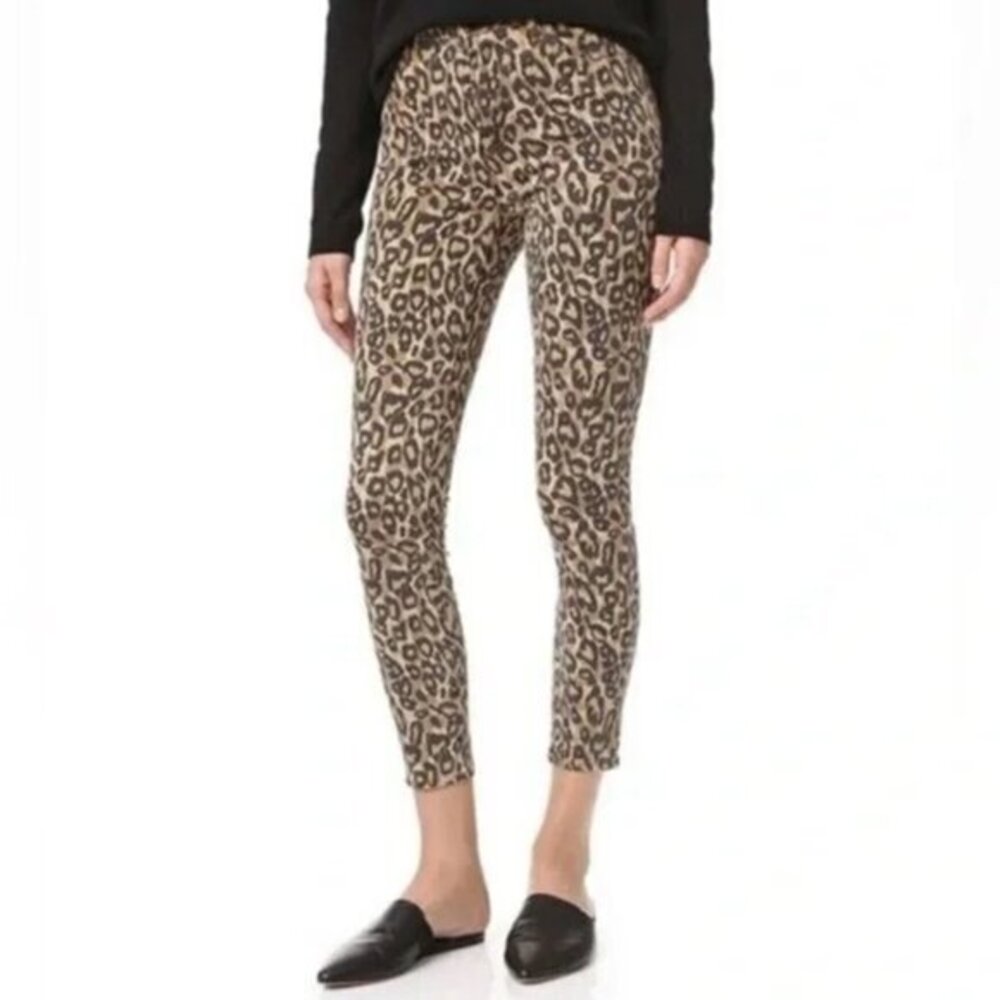 J Brand Alana Golden Leopard Print Skinny Jeans Size 26